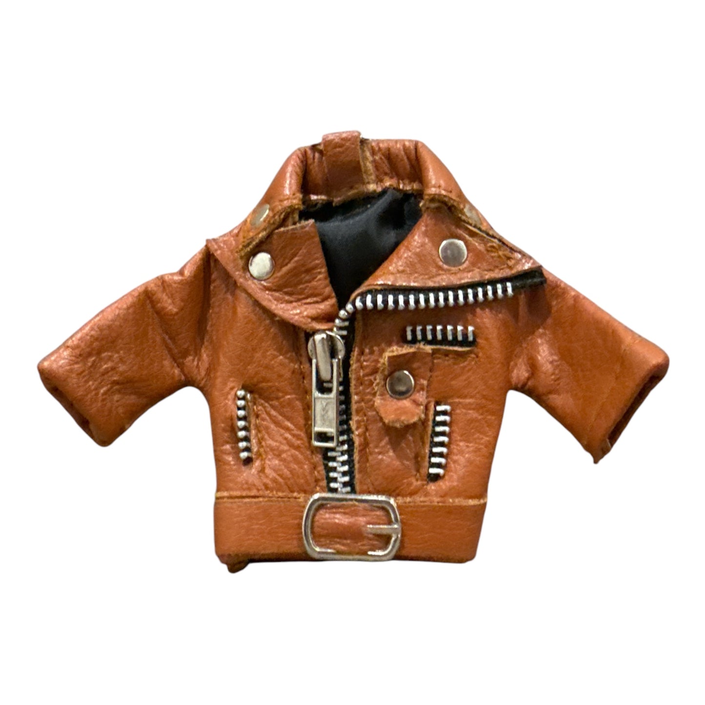 Leather Jacket Keychain with Lining | Cool Keychain Gift for Bikers & Fashion Lovers | Stylish Key Holder for Men, Women, Car, Bags | Unique Leather Accessory