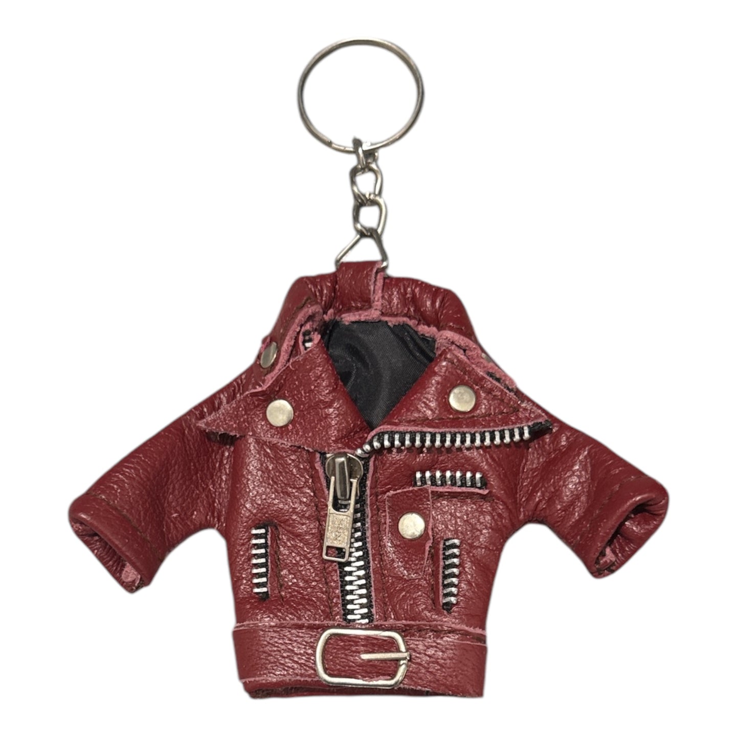 Leather Jacket Keychain with Lining | Cool Keychain Gift for Bikers & Fashion Lovers | Stylish Key Holder for Men, Women, Car, Bags | Unique Leather Accessory