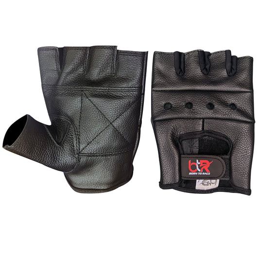 Premium Cowhide Leather Driving Gloves | Fingerless Motorcycle Gloves for Men and Women | Open Knuckle Design | Ideal for Cycling, Weight Lifting, and Outdoor Sports