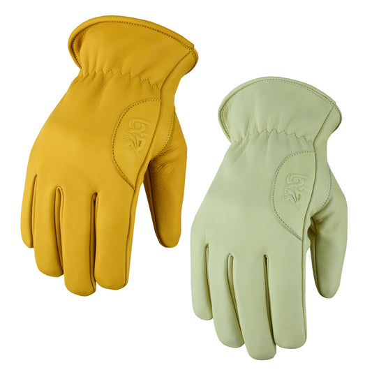Work Gloves Cowhide Leather, Construction,Hand Tools, Driving,Forest Gardening Heavy Duty Work Safety Gloves