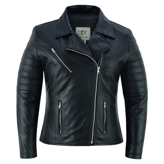 Women Ladies Leather jacket 100% Real Leather Light Weight Motorcycle Jacket