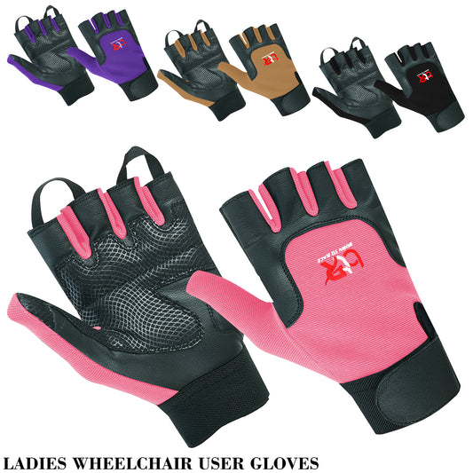 Women Ladies Wheelchair Gloves – Full Thumb Mobility Gloves for Active Lifestyles and Intense Sports, Boosting Comfort and Performance