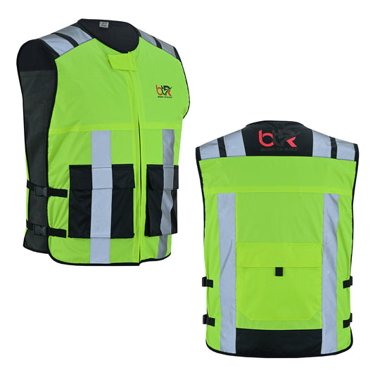 High Visibility Safety Vest for Men and Women – Reflective Work Vest with Zipper, Breathable Mesh Back Panel, Durable 100% Polyester, Ideal for Construction, Security, and Outdoor Work Hi Viz