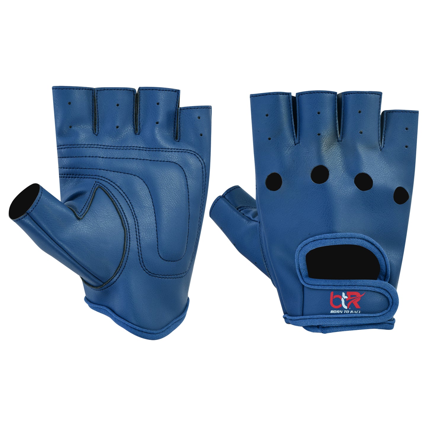 Men's Vegan PU Leather Fingerless Driving Gloves - Motorcycle, Weightlifting, Cycling, and Bus Driver Half-Finger Gloves